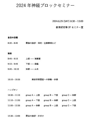 神経ブロックのための解剖セミナー